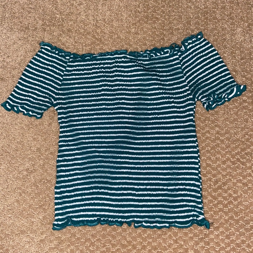 stripped of the shoulder top